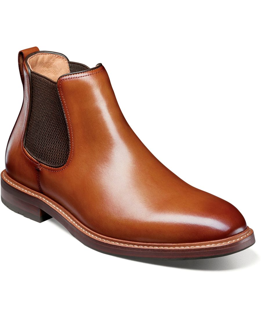 

Мужские ботинки челси Anthem с гладким носком Florsheim, Saddle tan