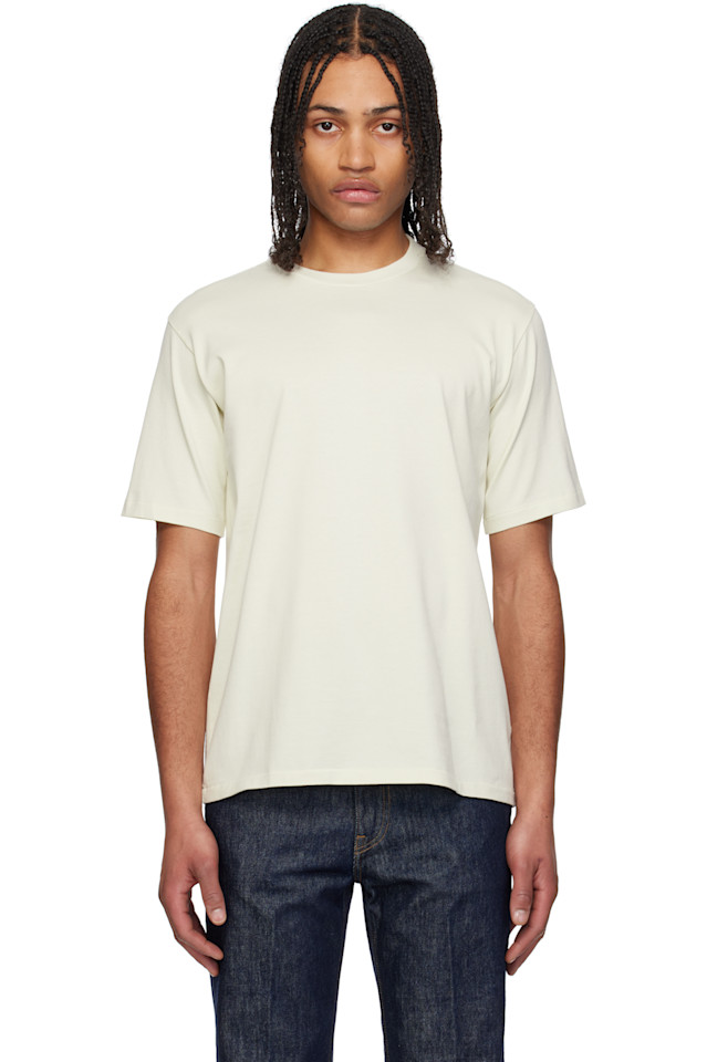 

Футболка с люрексной оплеткой Auralee, цвет ivory pistachio