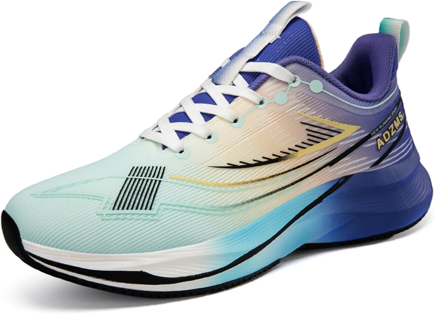 

Мужские низкие дышащие спортивные кроссовки с сеткой, шнуровкой, модные с толстой подошвой, с круглым носком и амортизирующие, нескользящие, подходят для ходьбы, бадминтона и занятий в тренажерном зале Qaoterod, синий