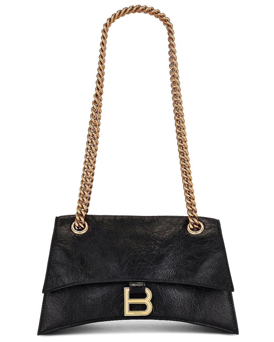 

Сумка Balenciaga Small Crush Chain In Black, черный