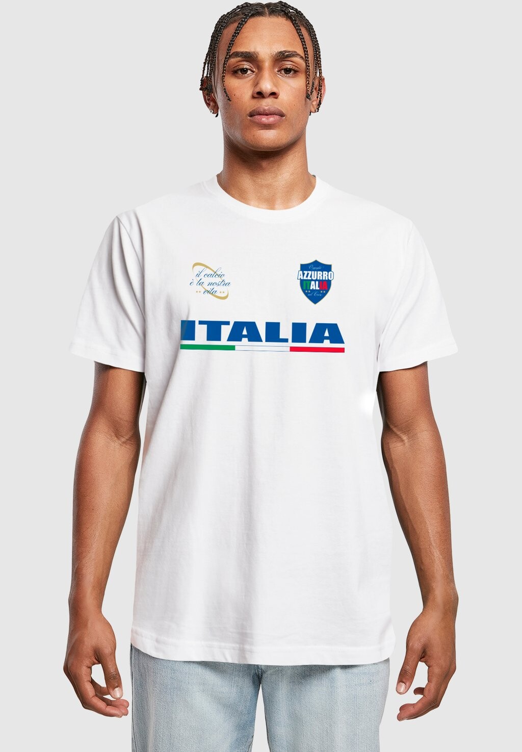 

Футболка с принтом ITALIA TRIKOT Mister Tee, белый
