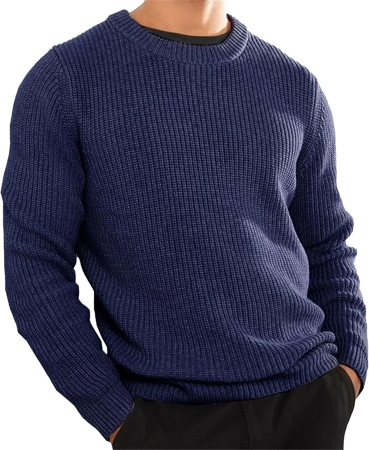 

Мужской свитер-пуловер легкий свободный с длинным рукавом Maiyifu-GJ