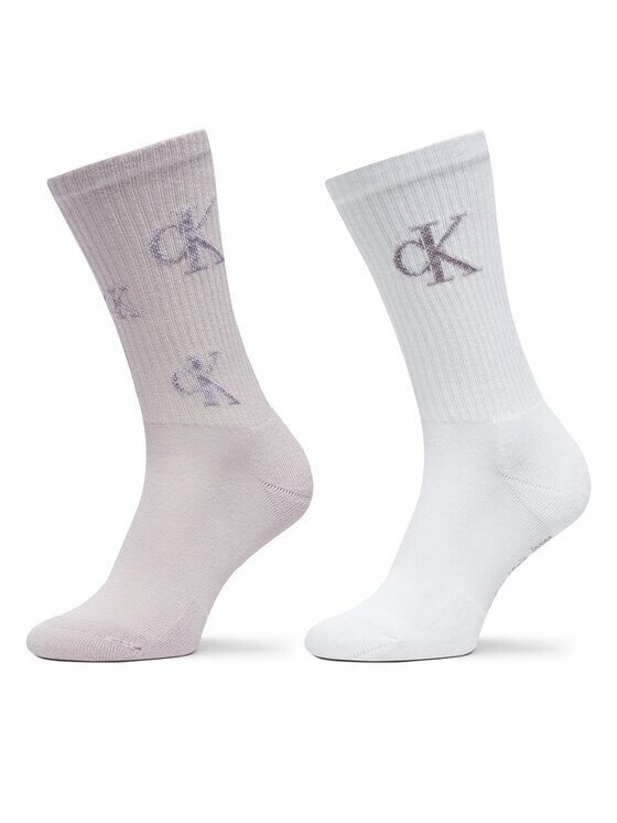 

Комплект из 2 высоких женских носков Calvin Klein Jeans, фиолетовый