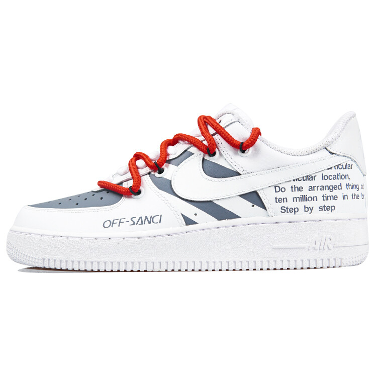 

Кроссовки Nike Air Force 1 Skateboarding Shoes Men Low-top Gray, белый
