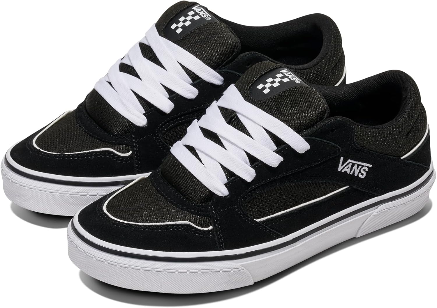 Vans Mens Colson Shoe | Ретро-кроссовки в стиле 90-х, повседневная обувь, Suede/Mesh Black/White — фото 2
