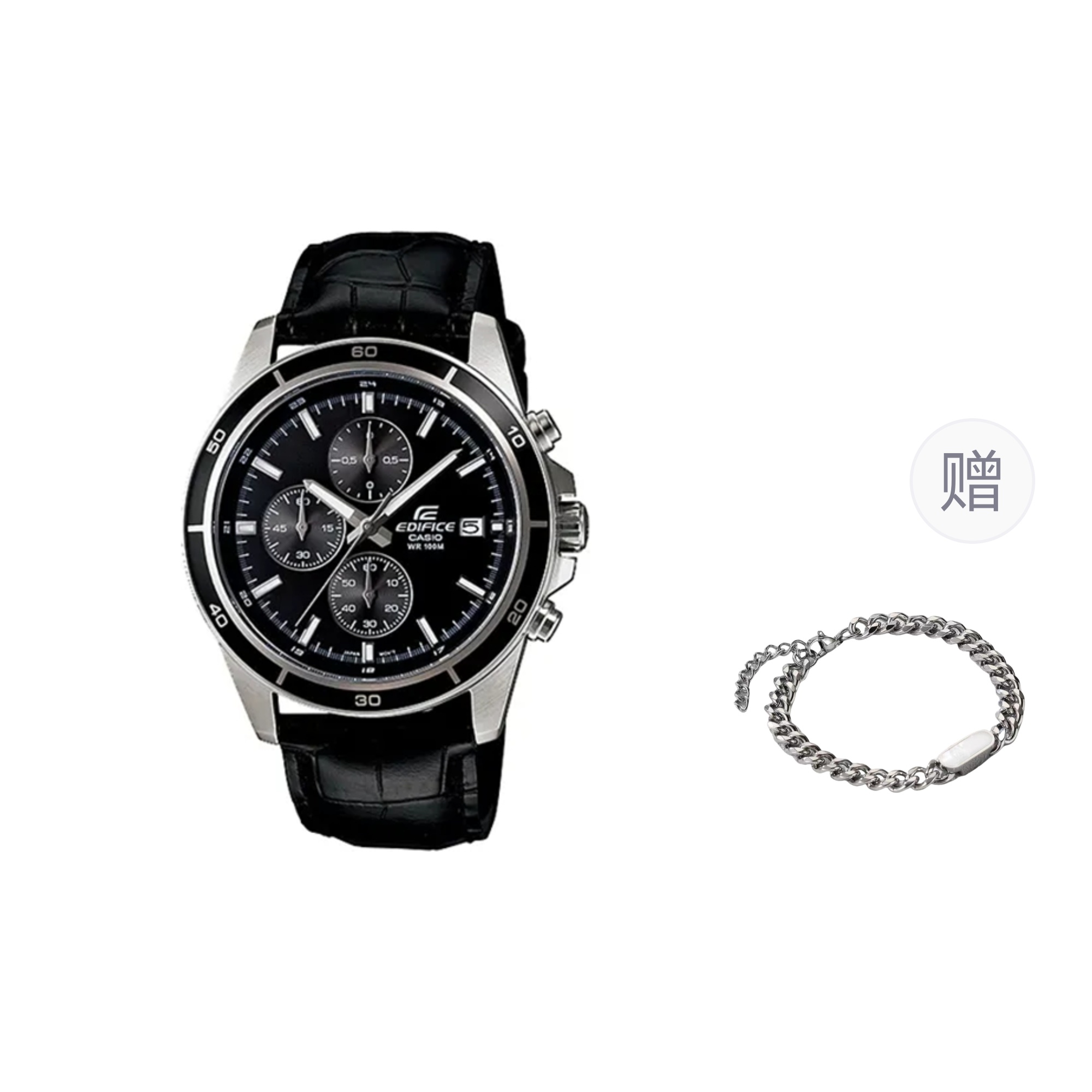 

CASIO Часы Men EDIFICE Black Watch, Black