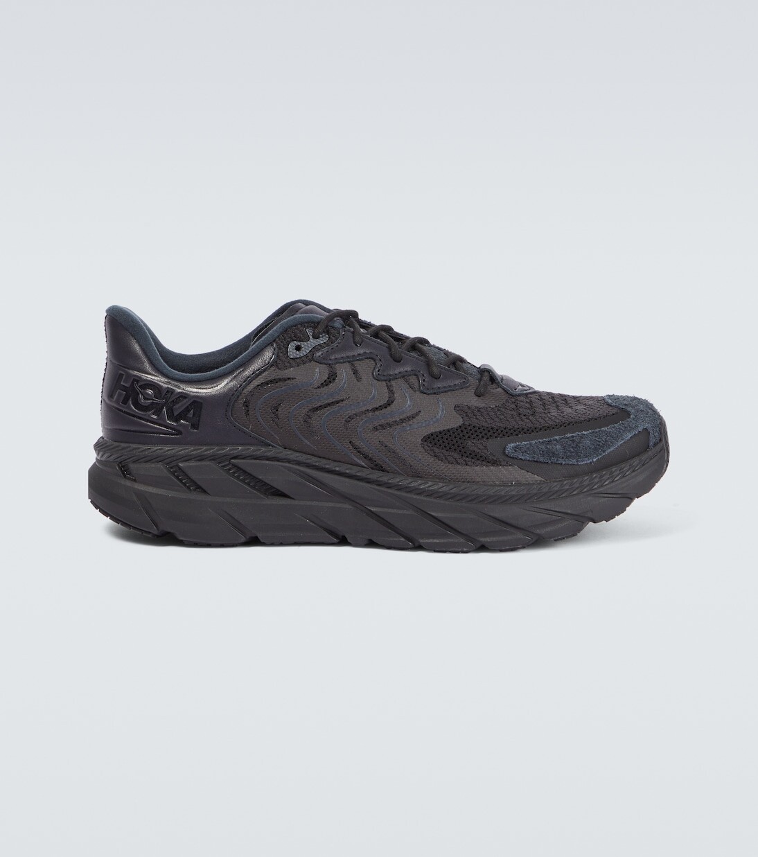 

Кроссовки clifton ls из сетки с кожаной отделкой Hoka One One, черный
