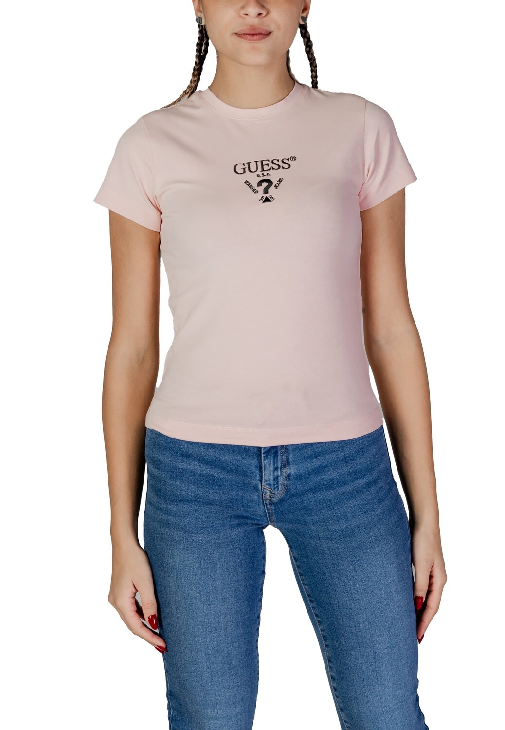 

Футболка женская GUESS короткая, розовый
