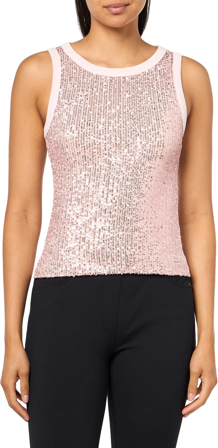 

Женская майка Alexia с пайетками GUESS, Low Key Pink