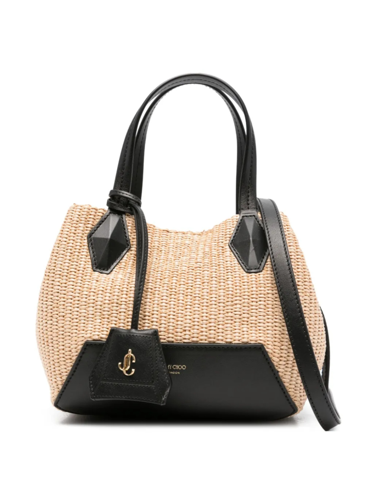 

Сумка-шоппер Jimmy Choo из рафии, нейтральный