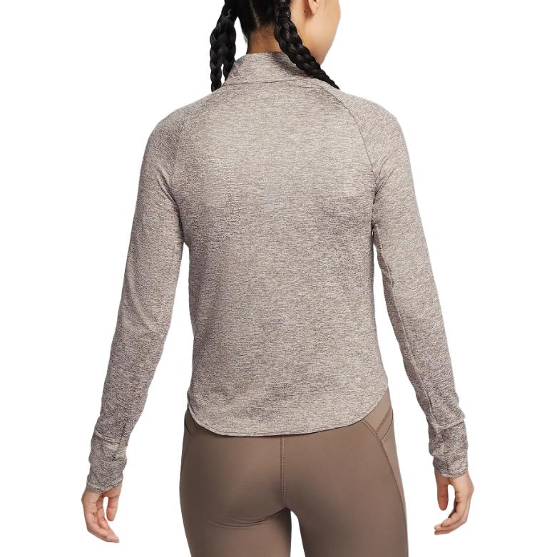 Nike Футболка Swift UVDri Fit женская Mink Brown/Heather Brown — фото 4
