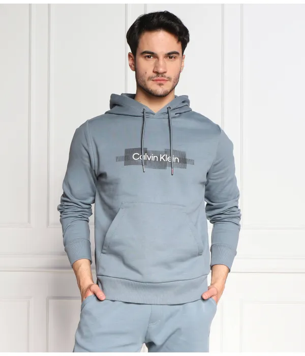 Толстовка с логотипом в полоску Regular fit Calvin Klein, синий — фото 3