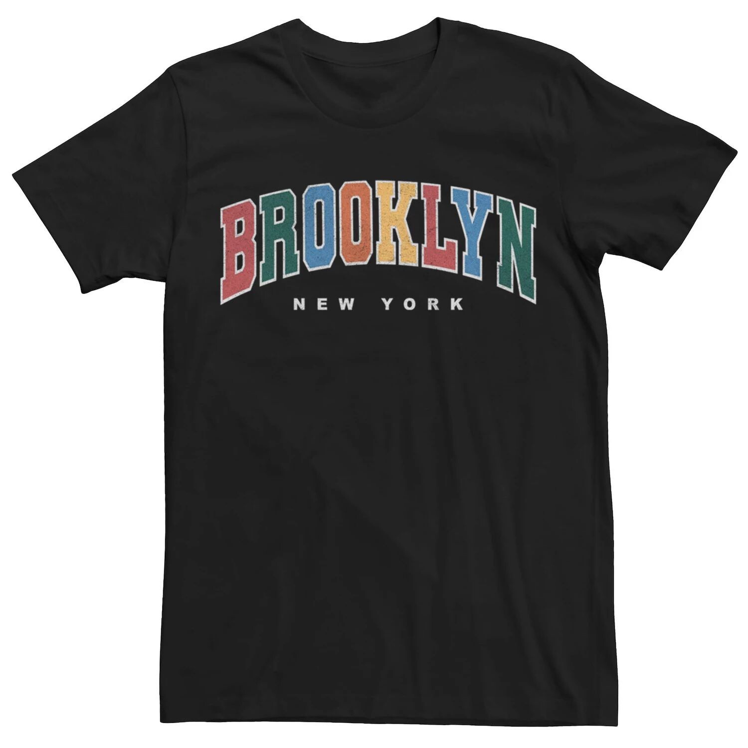 

Мужская красочная футболка с надписью Brooklyn New York Licensed Character