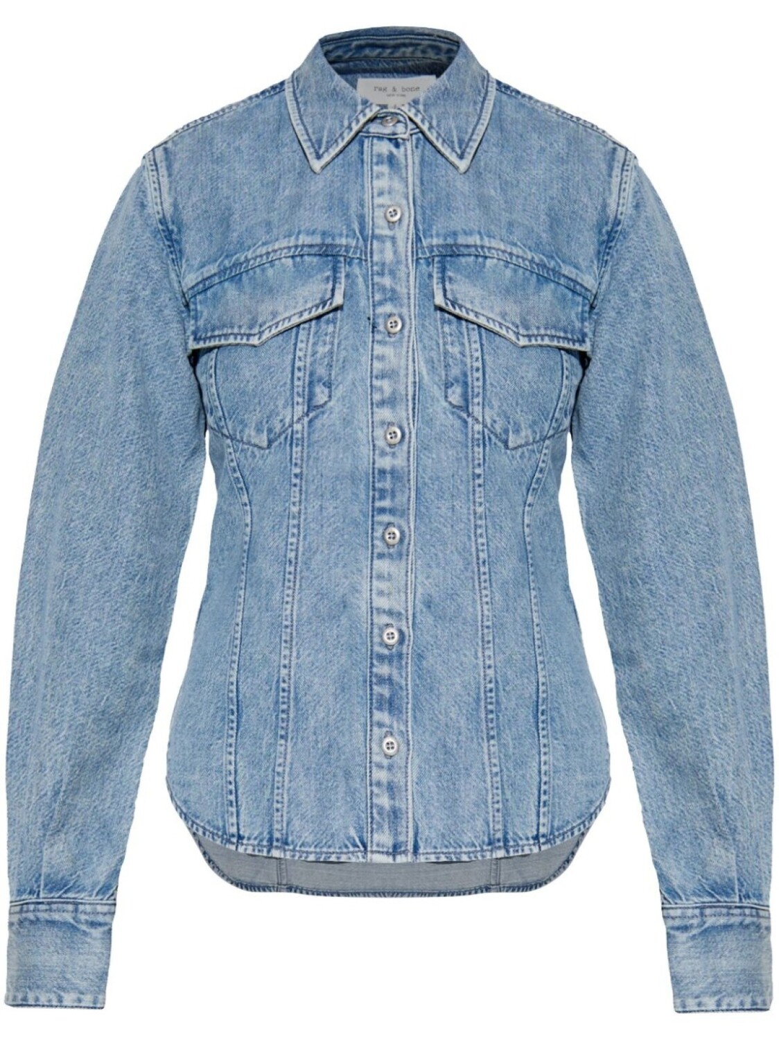 

Джинсовая рубашка Энни Rag & bone, синий