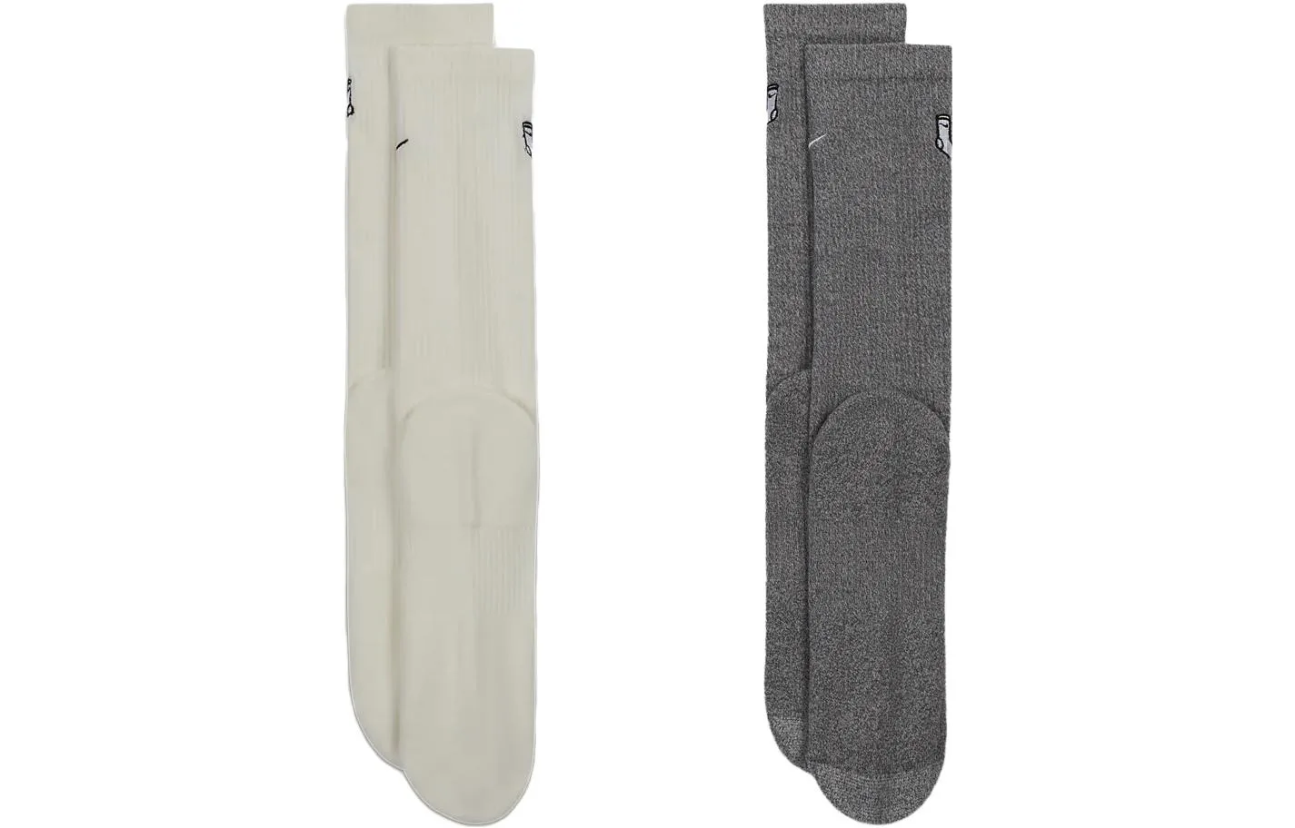 Унисекс носки до середины икры Nike, 2 Pack (Beige+Gray)