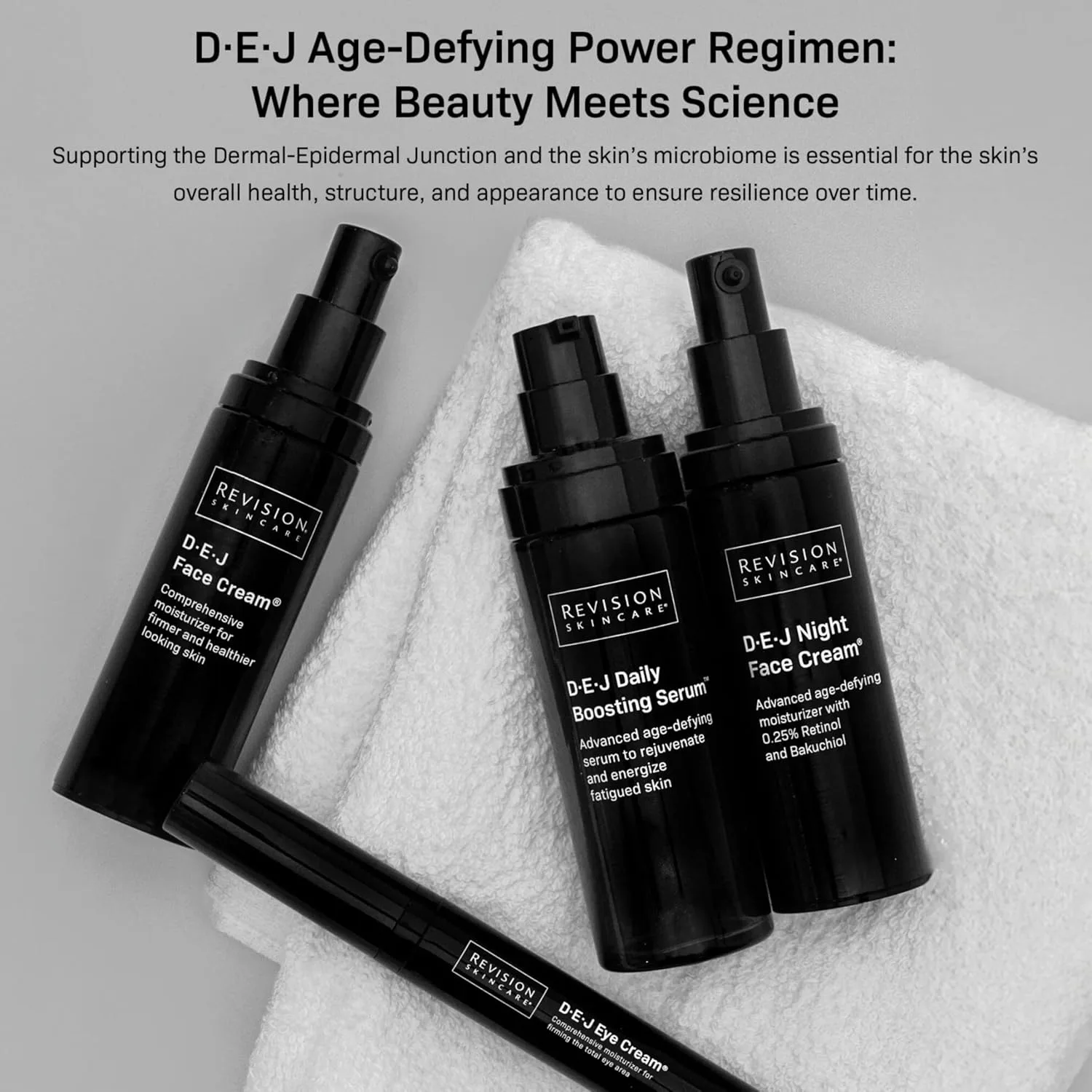 Крем для глаз Revision Skincare D·E·J Eye Cream - укрепляющее и увлажняющее средство для борьбы с мелкими морщинами, складками и «гусиными лапками». Режим борьбы с возрастом D·E·J — фото 3