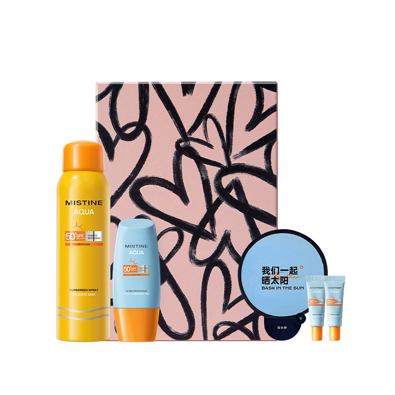 

Летний романтичный лимитированный набор для защиты от солнца увлажняет и питает Mistine