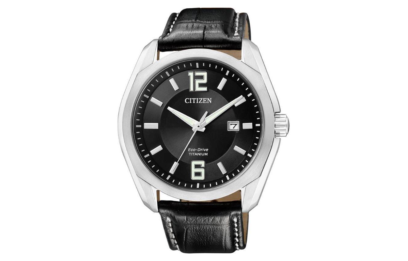 

CITIZEN Часы Solar Quartz Movement Cow Leather Strap Watch 40mm Men's Watch Black Dial, Black Dial