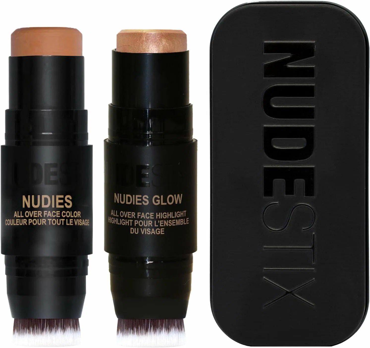 Бронзер и хайлайтер дуо Nudestix Bronze N Glow Kit оттенки Bondi Bae и Hey Honey