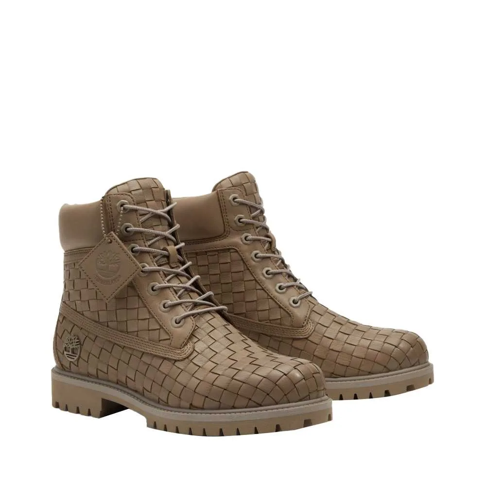 Кожаные ботинки мужские Timberland, оливковый — фото 4