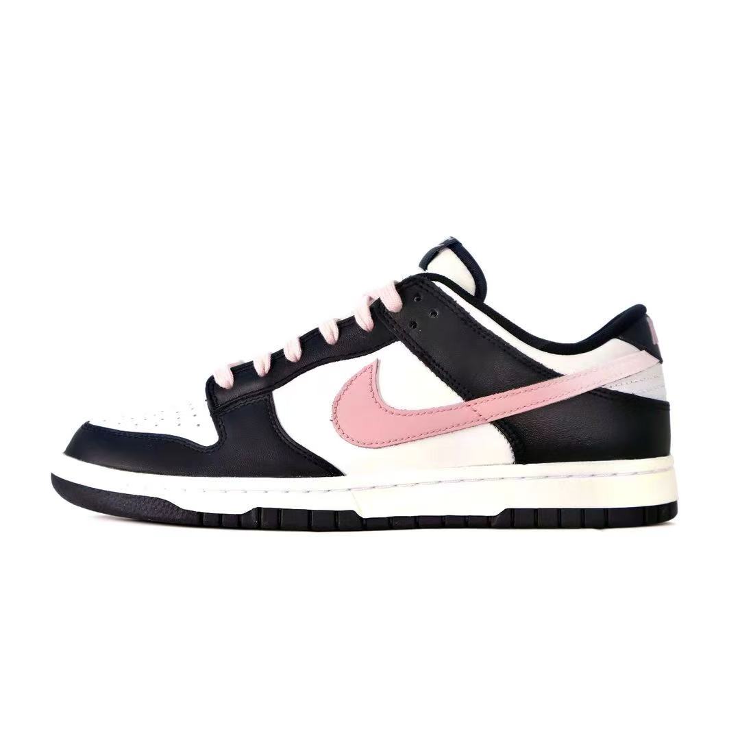 Nike Кроссовки для скейтбординга Dunk унисекс, низкие, черные/белые/розовые