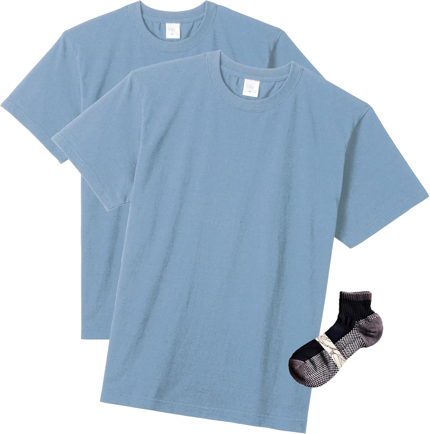 

Футболка LifeMax MS1161 из высококачественного хлопка плотностью 5,6 унций Bonmax, дымчато-синий