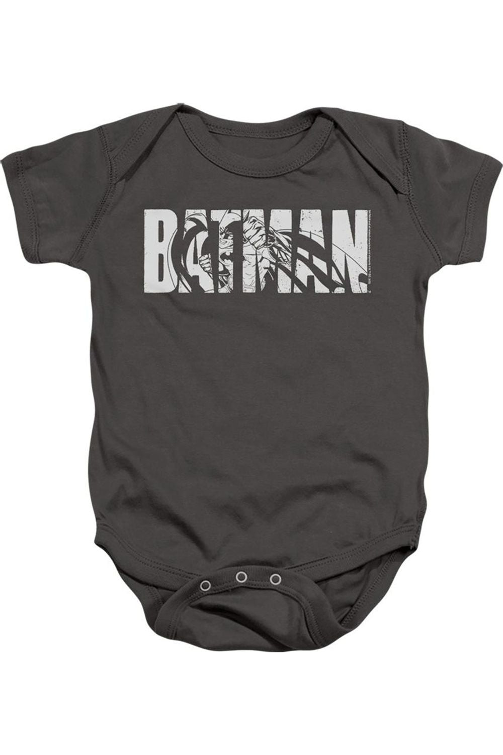 

Gildan Детский комбинезончик серого цвета с надписью "Бэтмен"