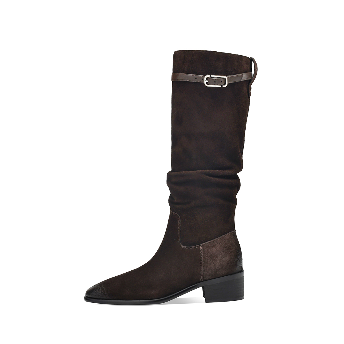 Rosa Bianca Высокие сапоги на каблуке 5 см женские черные с кожаной стелькой, цвет Black (Cow Leather Insole) — фото 3