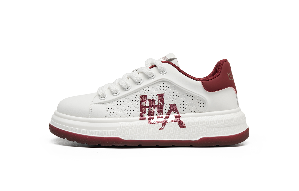 

Мужские низкие скейтбордистские кроссовки HLA, белый красный[breathable]