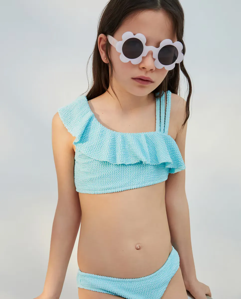 

Бикини для девочки с асимметричным вырезом Kids El Corte Inglés, бирюзовый