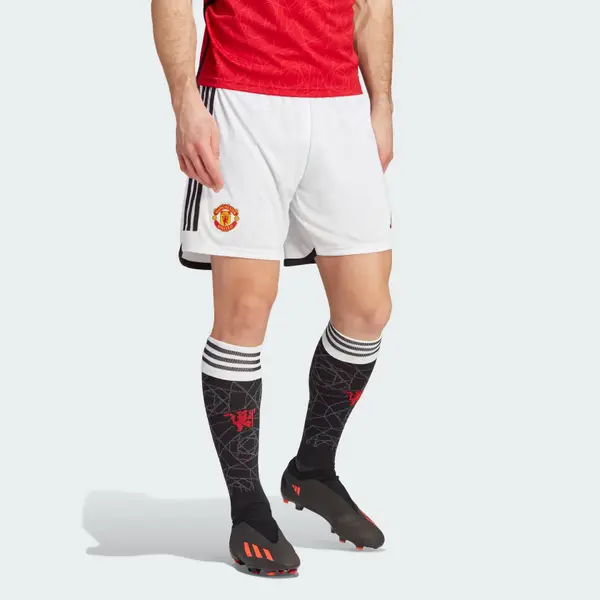Шорты manchester united 23 24 домашние шорты Adidas, белый — фото 2