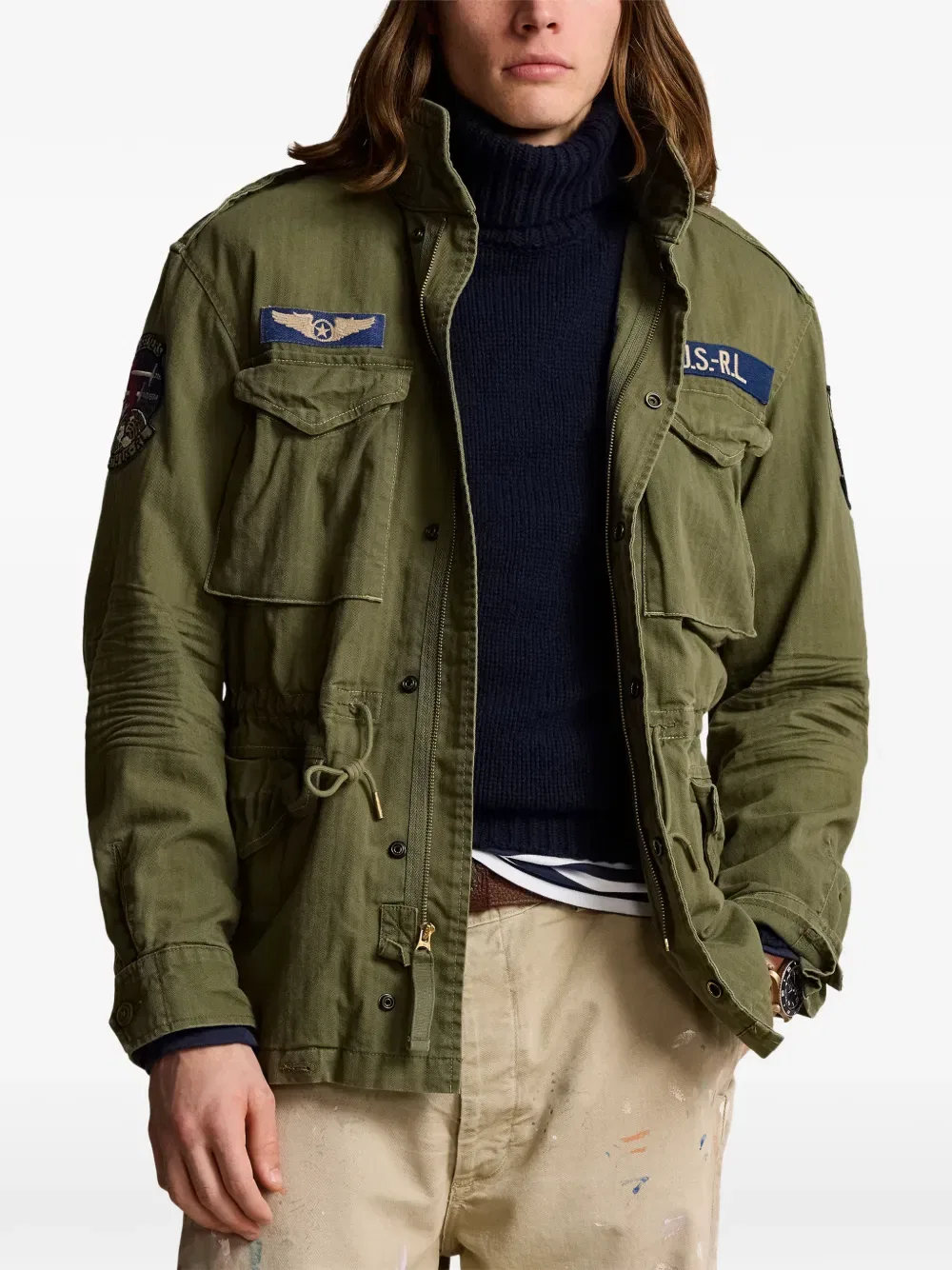 Полевая куртка, украшенная нашивками Polo Ralph Lauren, зеленый — фото 3