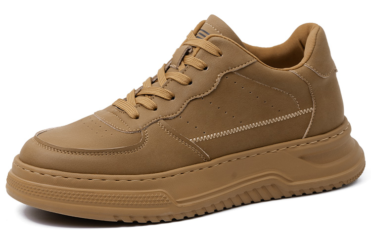 

SULEGAO Мужские низкие скейтерские кроссовки коричневые (высота увеличения 6 см), цвет Brown (Height Increasing 6cm)