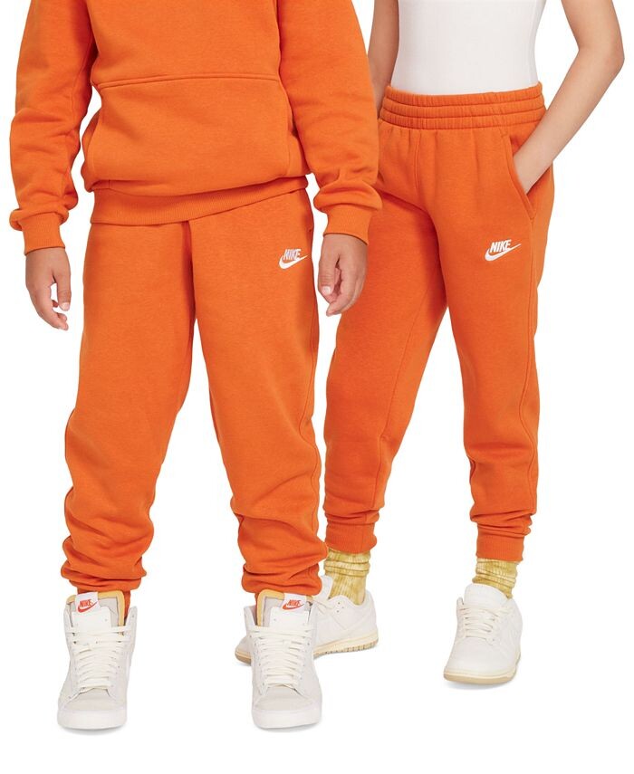 

Флисовые спортивные брюки Big Kids Club Nike, оранжевый