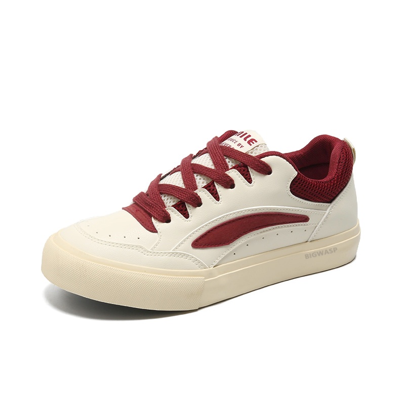 

BIGWASP Износостойкие мужские скейтерские кеды низкие бежево-красные, цвет Beige Red