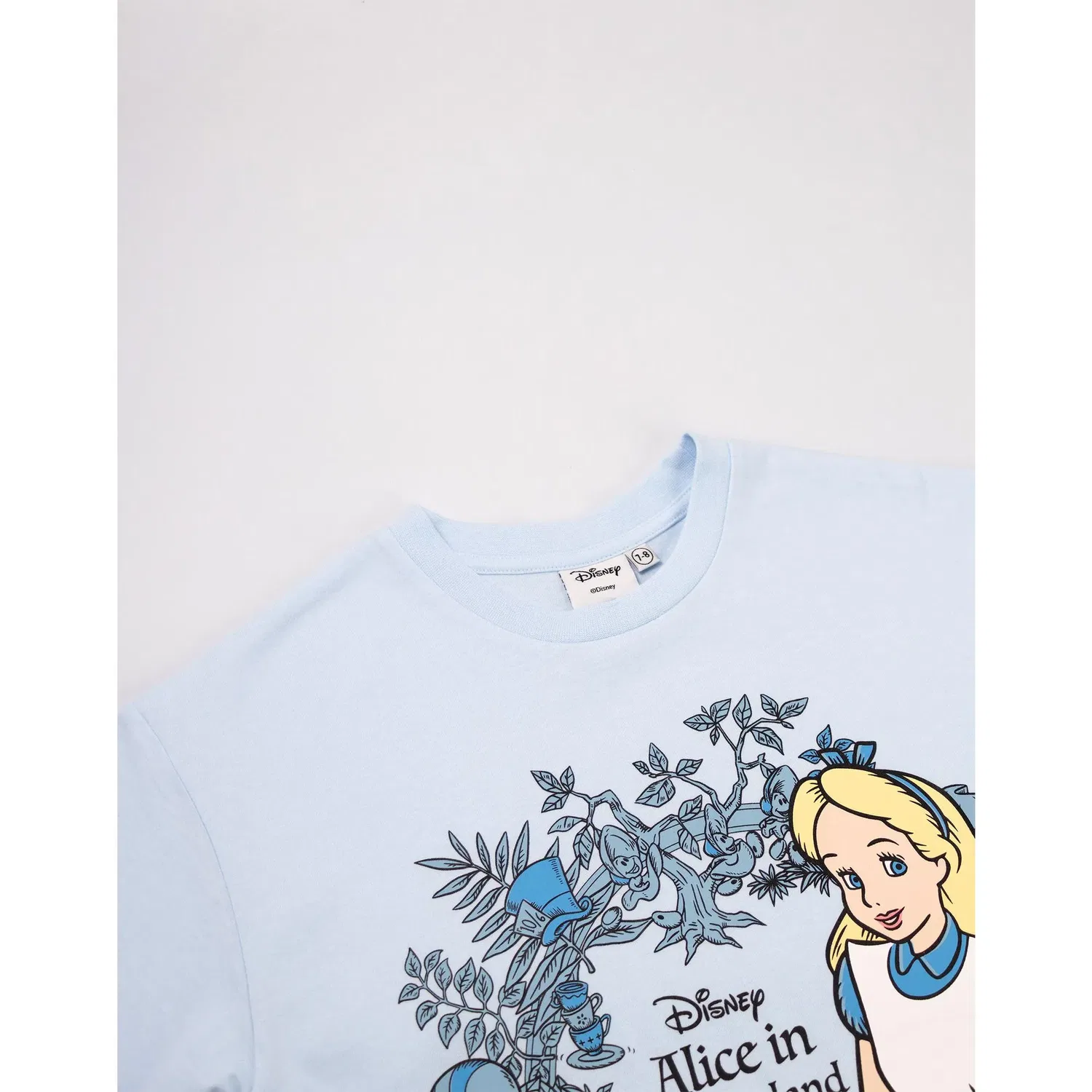 Футболка с принтом Alice in Wonderland Disney, синий — фото 4
