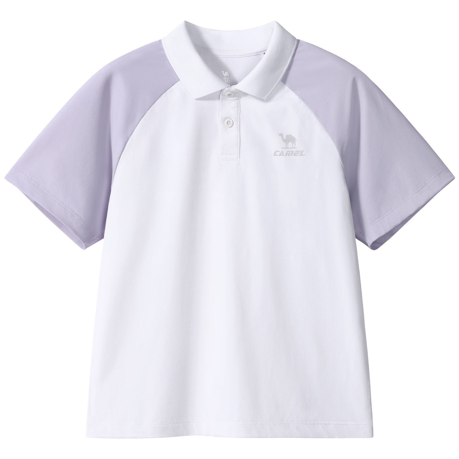 

Поло для детей 3-7 лет CAMEL, infinite белый/misty mountain фиолетовый
