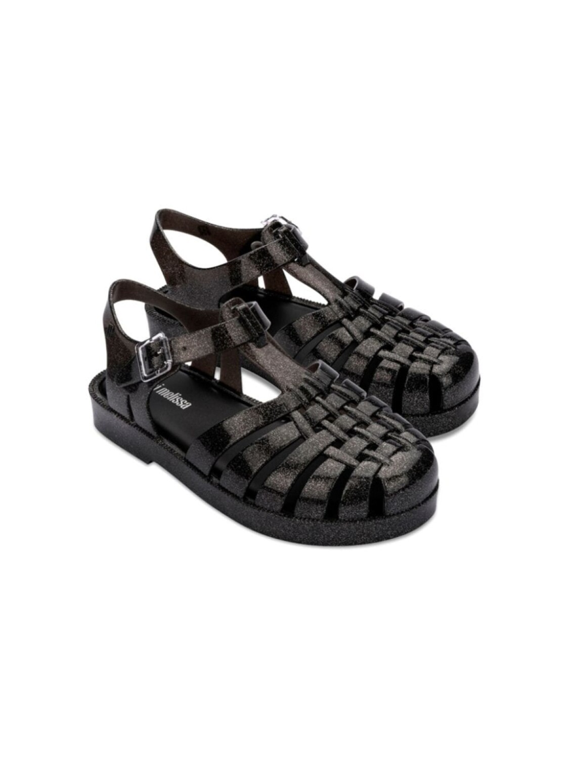 

Сандалии с блестками Mini Melissa, черный