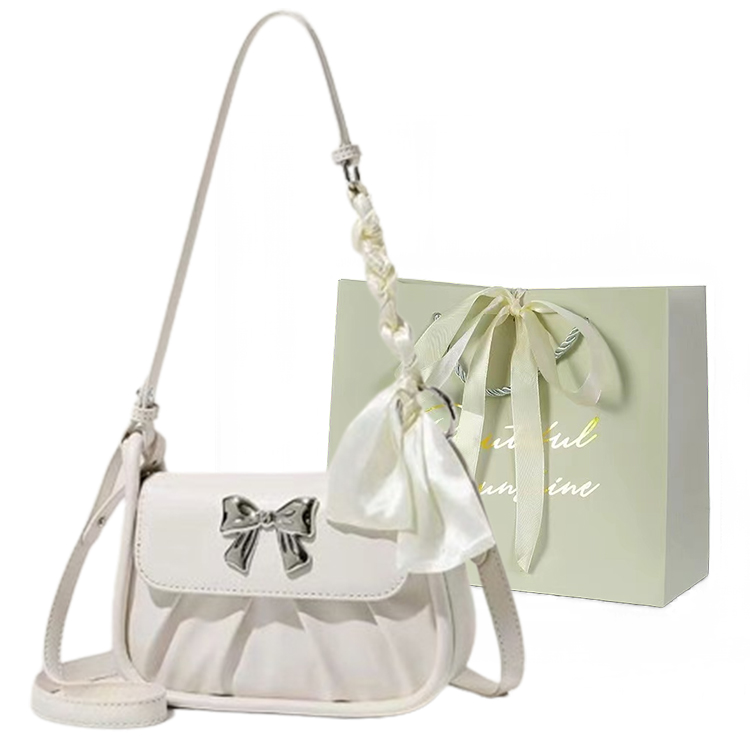 

JIANGLIDA Женская кожаная сумка через плечо черно-белая, White