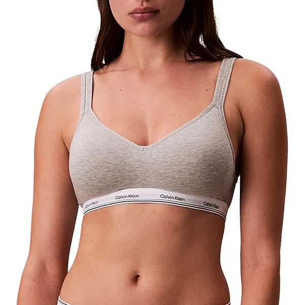 

Хлопковый модальный баланс бесшовный бралетт qp3271 Calvin Klein, Gray Heather