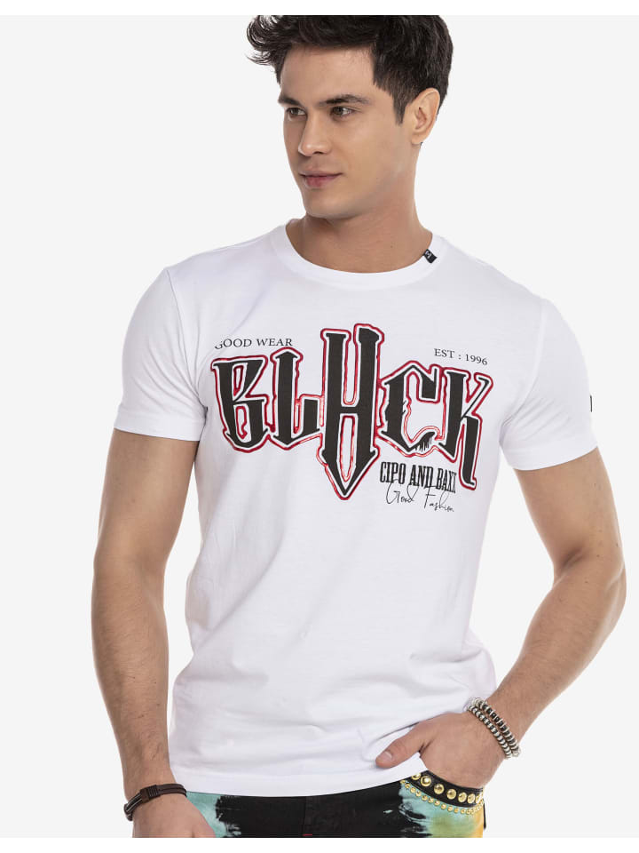 

Футболка БЕЛОГО цвета Cipo & Baxx, Белый, Футболка БЕЛОГО цвета Cipo & Baxx