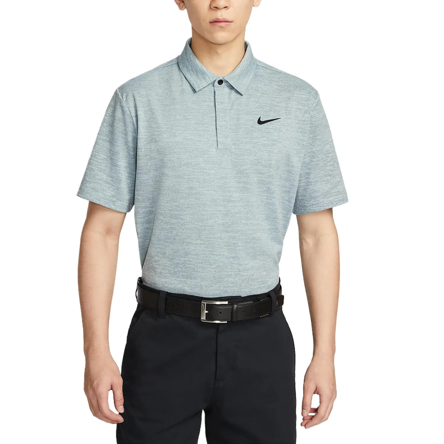 Мужская поло для гольфа Tour Dri FIT Jacquard Nike, Ocean Dark Blue — фото 2