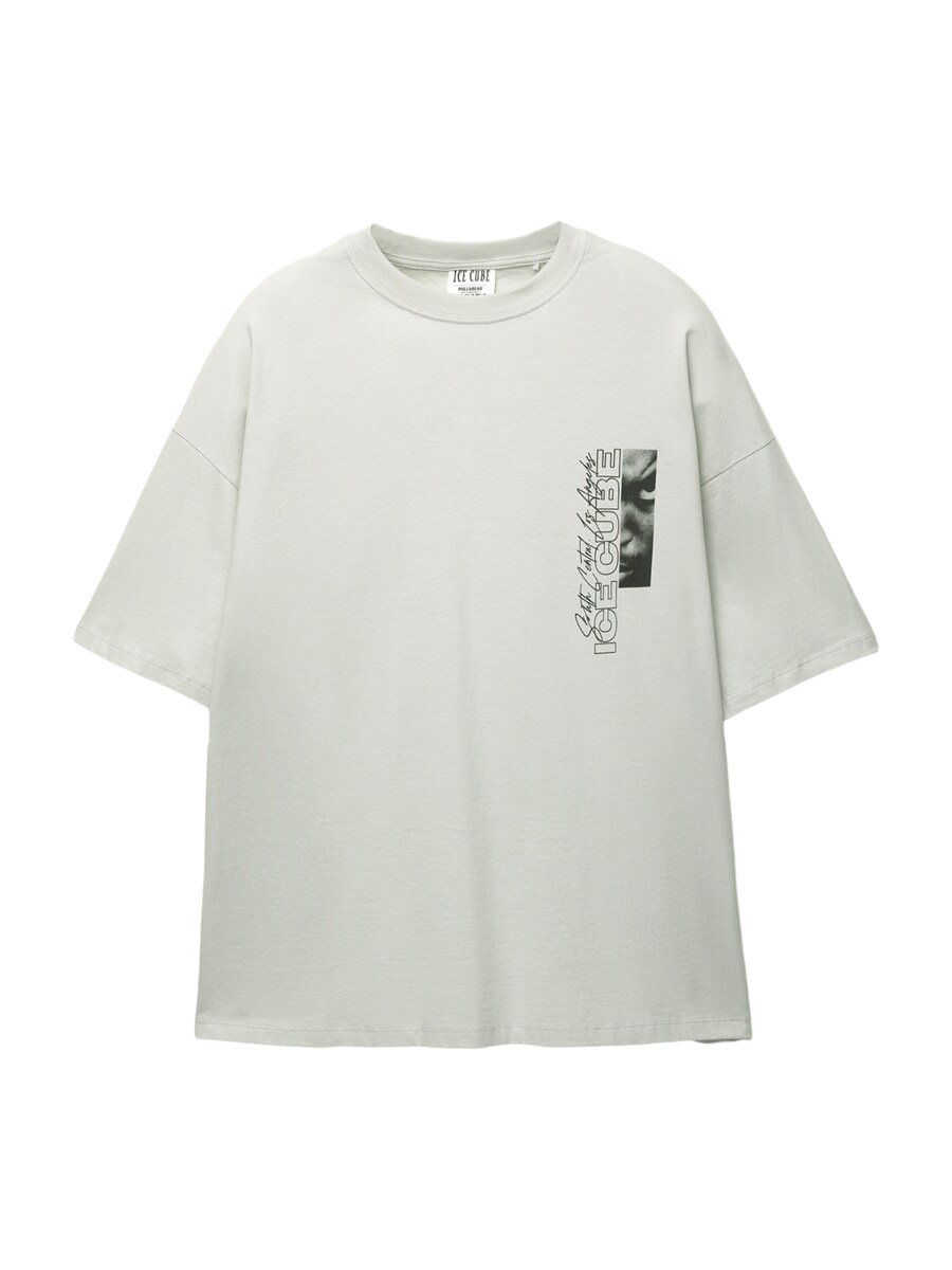 

Рубашка Pull&Bear ICE CUBE, экрю