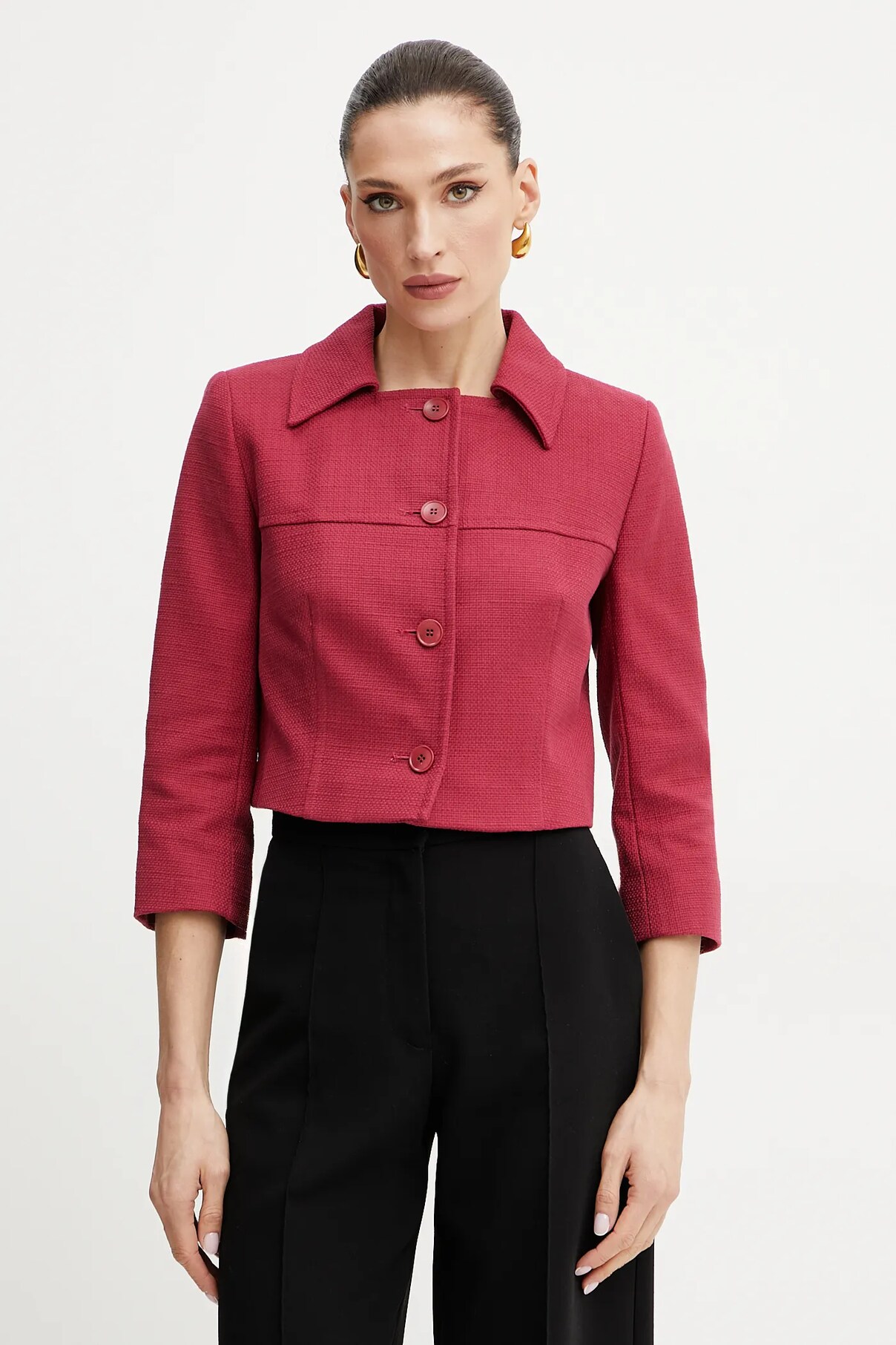 

Куртка из хлопка Weekend Max Mara, бордовый