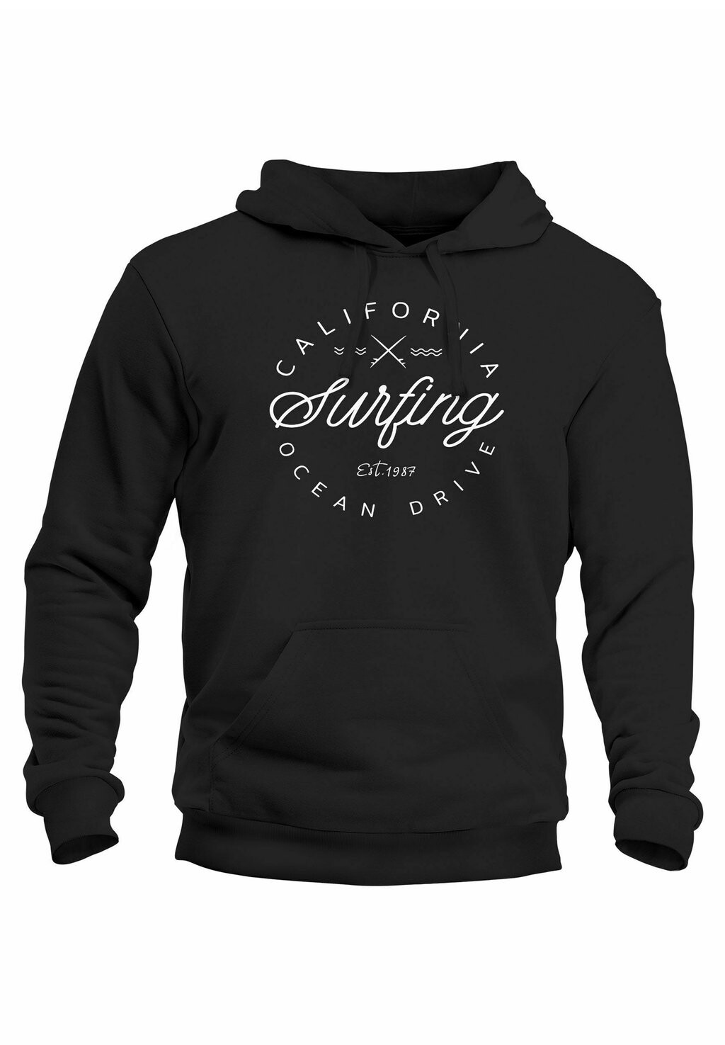 

Толстовка с капюшоном CALIFORNIA SURFING OCEAN DRIVE SUMMER Neverless, черный