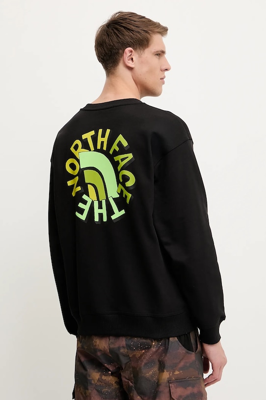

Хлопковая худи оверсайз Nuptse The North Face, черный