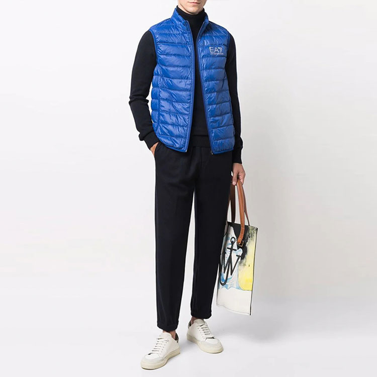 Свитер водолазка из чистого кашемира EMPORIO ARMANI, темно-синий — фото 4