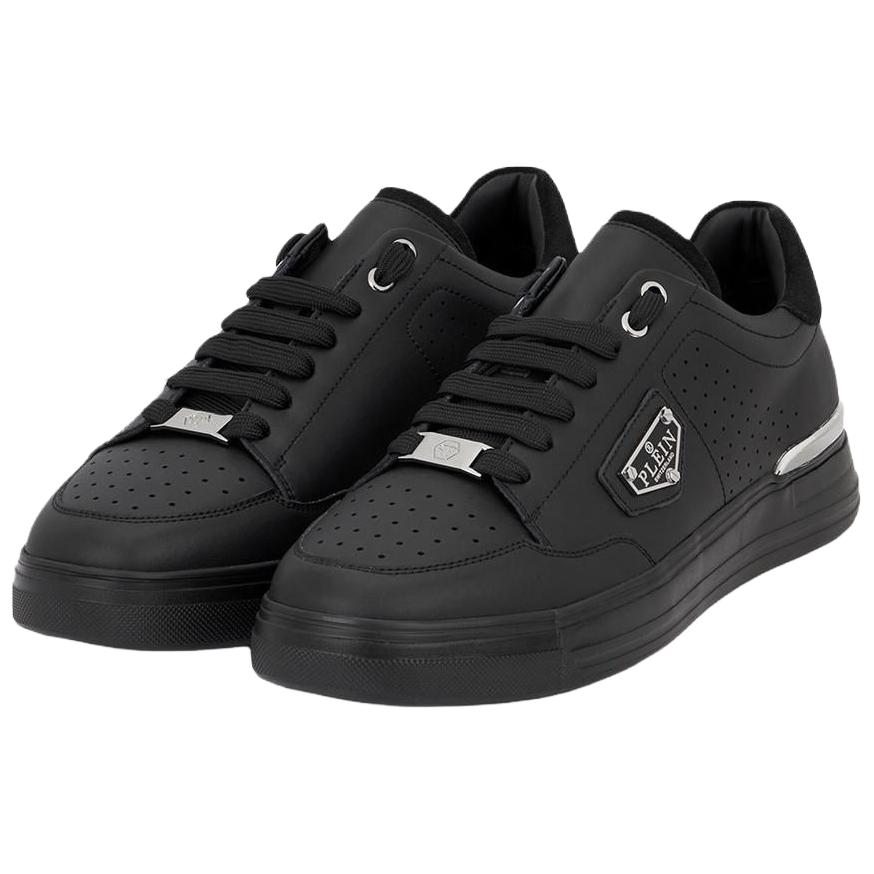 PHILIPP PLEIN Кроссовки для скейтбординга Cow Leather Low top Unisex Black — фото 4