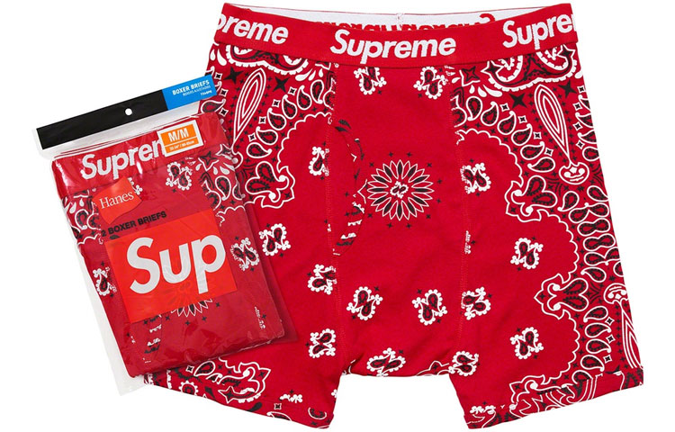 Supreme Боксеры Hanes Bandana, комплект из 2 штук, белые — фото 3