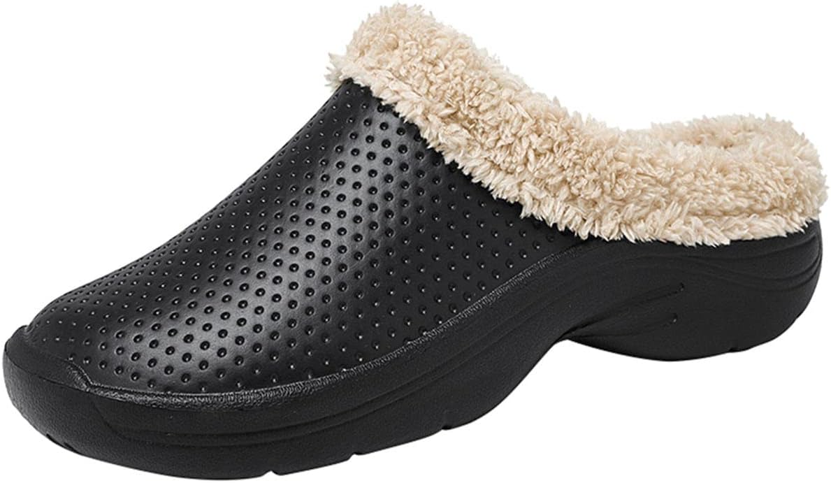 

Женские и мужские тапочки Meidiastra с меховой подкладкой, легкие водонепроницаемые домашние тапочки, черный